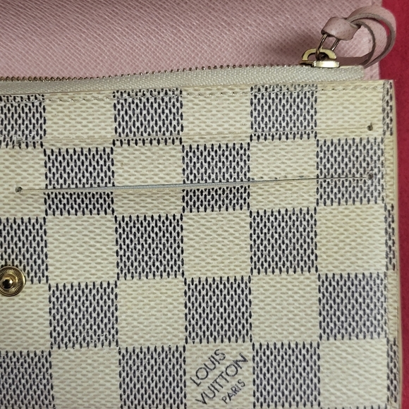 Authentic Louis Vuitton Emilie Wallet Damier Azur with pink.. - Picture 13 of 14